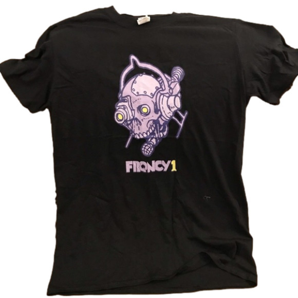 ANGLERFISH T-shirt. Black and purple. Size M. - Picture 1 of 3